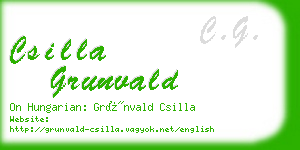 csilla grunvald business card